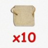 BUNDLE Flax Dice Bags 12x12 cm (sacchetto per dadi, 10 pezzi)