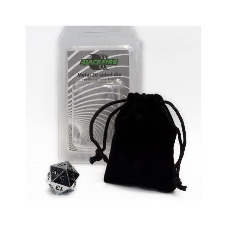 Dado d20 in metallo Silver (con sacchettino) - 40132