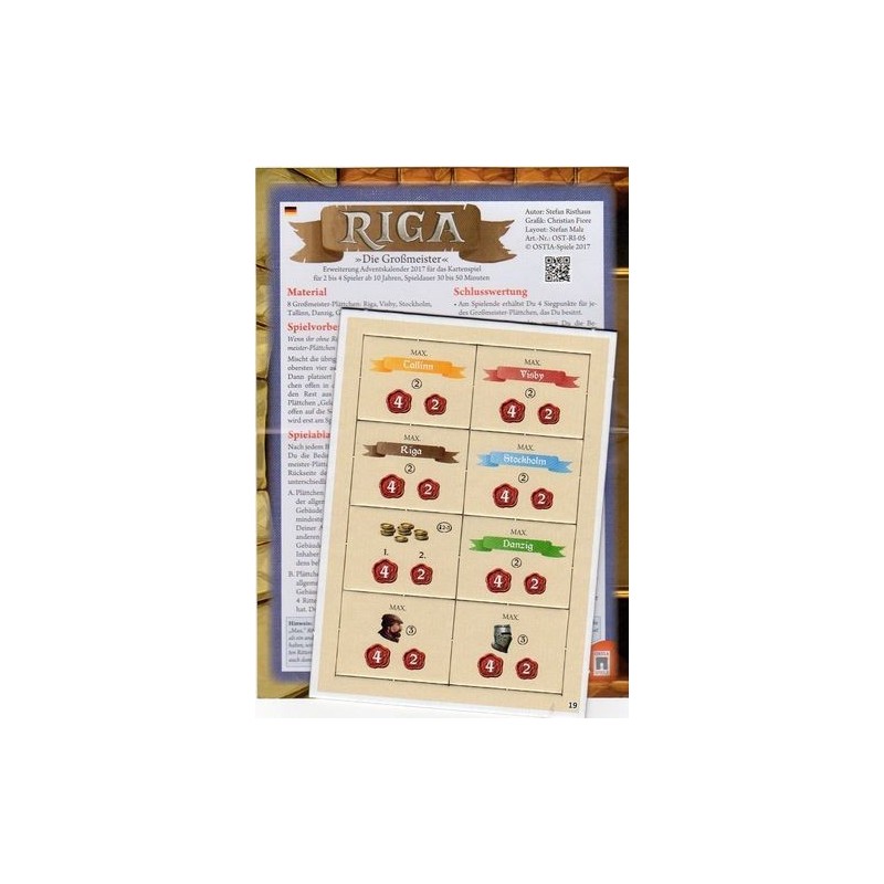 CALENDARIO DELL'AVVENTO 2017 GIORNO 19 - Riga: The Grand Masters Expansion