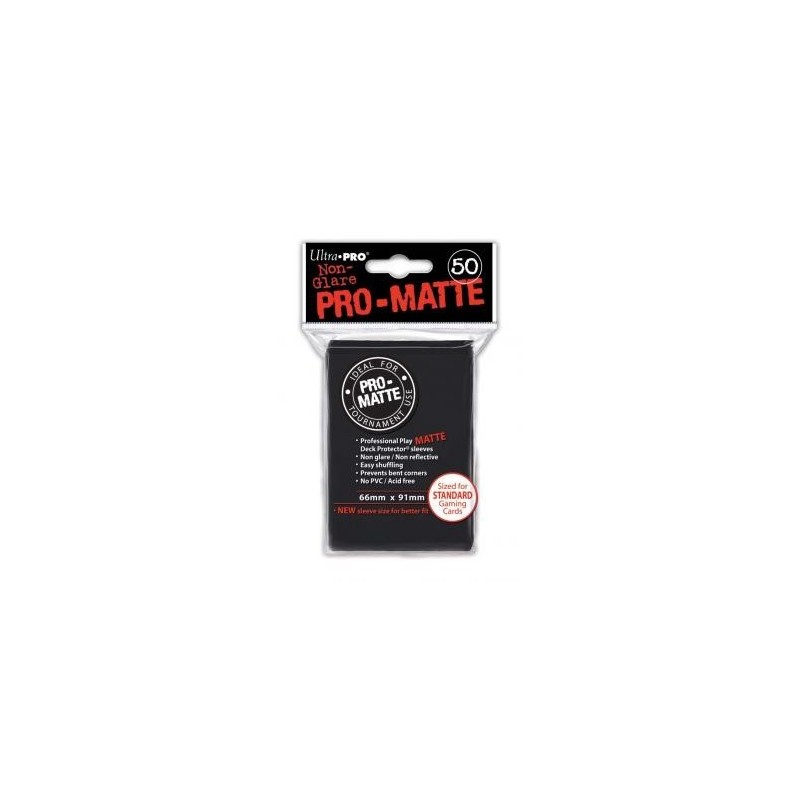 UltraPro - Bustine protettive 66x91 - PRO MATTE Retro NERO Fronte OPACO (50 bustine) UPR82728