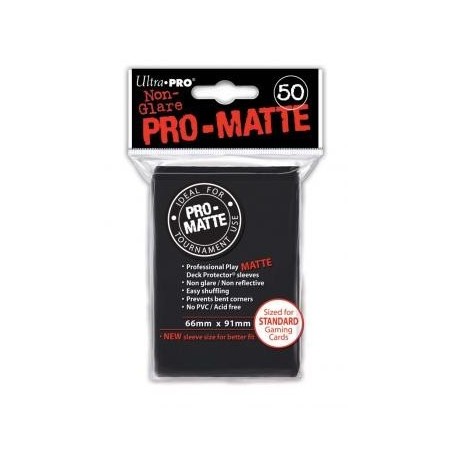 UltraPro - Bustine protettive 66x91 - PRO MATTE Retro NERO Fronte OPACO (50 bustine) UPR82728