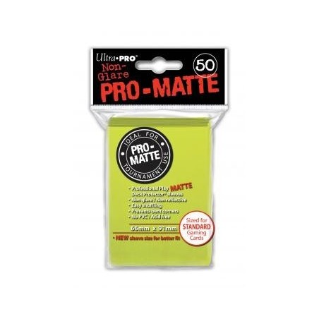 UltraPro - Bustine protettive 66x91 - PRO MATTE Retro GIALLO CHIARO (50 bustine) UPR84149