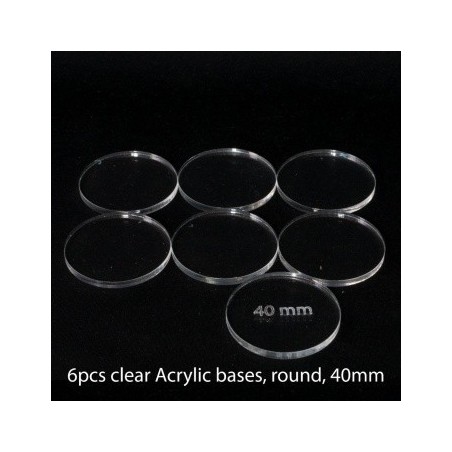 Basetta in plastica trasparente 40 mm (6 pezzi)