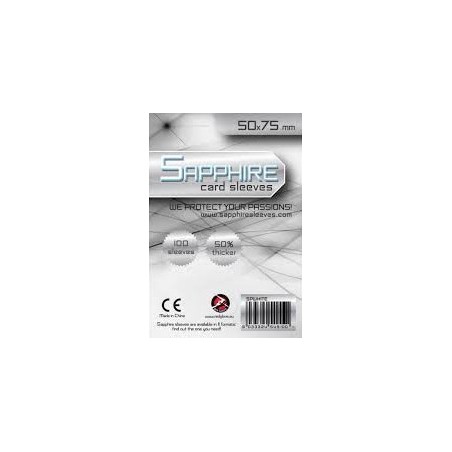 50x75 mm bustine protettive trasparenti Sapphire "WHITE" (100 bustine)