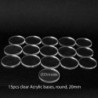Basetta in plastica trasparente 20 mm (15 pezzi)