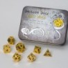 Set 7 dadi metallo (Metal Dice Set - Gold) - 91730