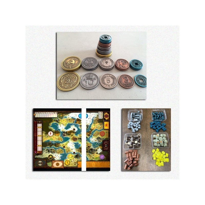 BUNDLE SCYTHE DELUXE ACCESSORY: Game Board Extension + Token Risorsa Realistici