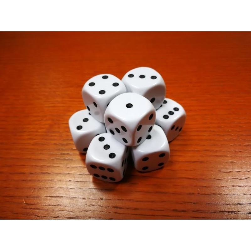Dado a 6 facce 22mm bianco-nero