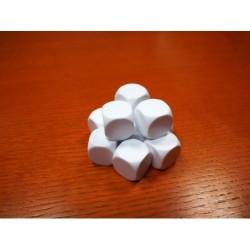 Dado d6 22mm Vuoto (bianco)